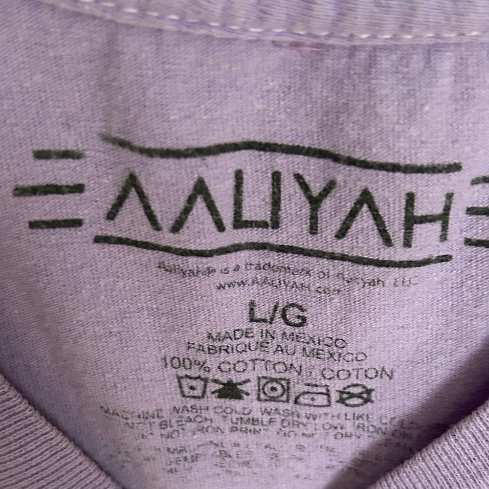 Aaliyah Purple Graphic T-Shirt for men or women. Size L - Picture 2 of 3